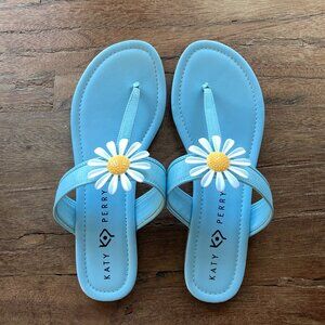 Katy Perry Forget Me Not Sandal Light Blue Daisy - Sz. 9.5